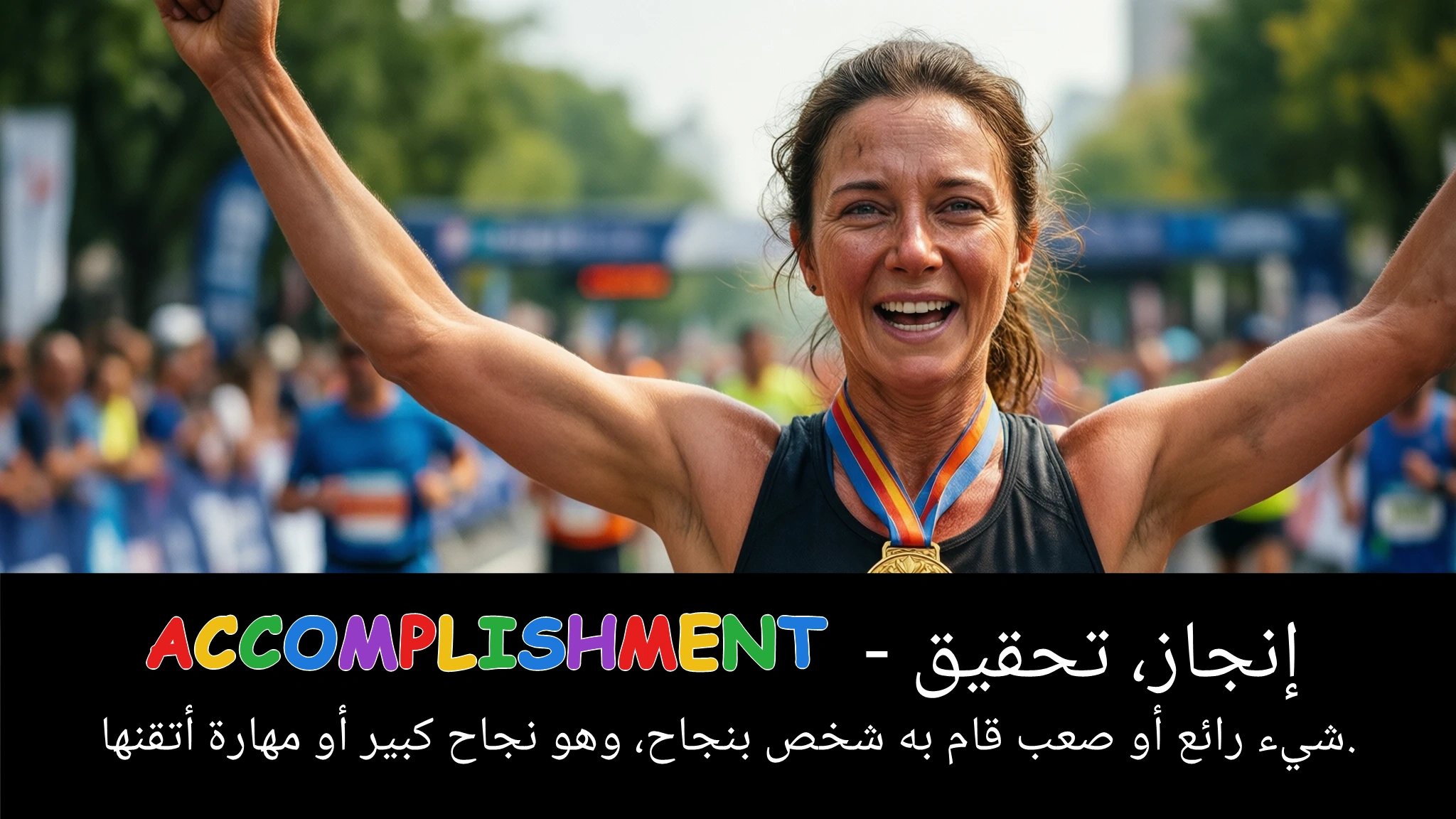 Arabic Illustration for accomplishment